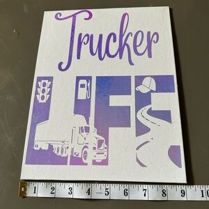 Holographic Trucker Life canvas